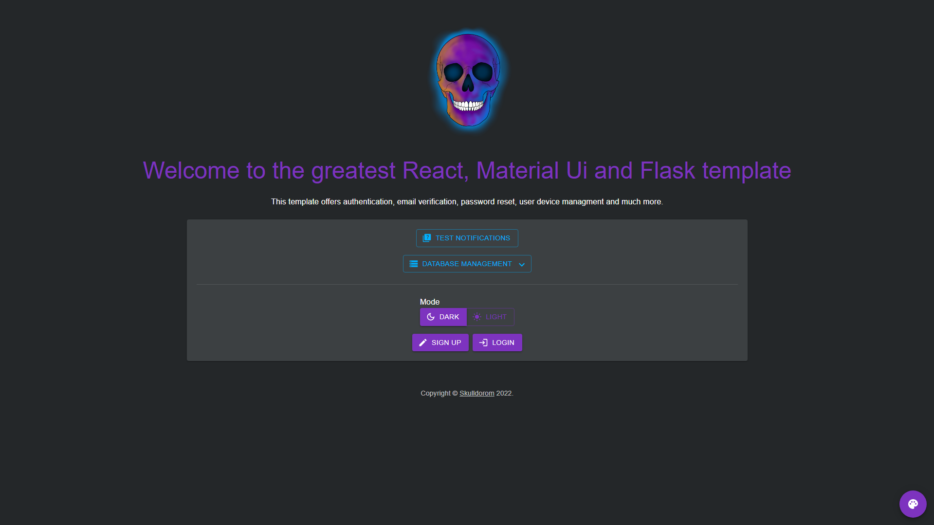 Flask + React Template